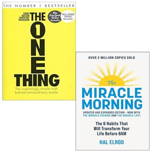 One thing and miracle morning 2 books collection set cover