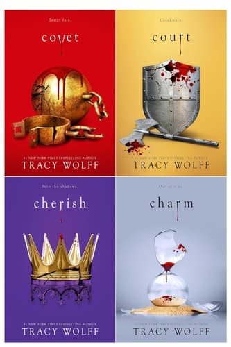 Crave Series 4 Books Collection Set By Tracy Wolff (Covet, Court, Charm & Cherish) cover