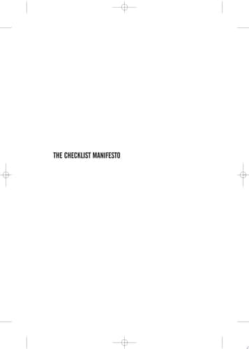 Checklist Manifesto, The (HB) cover