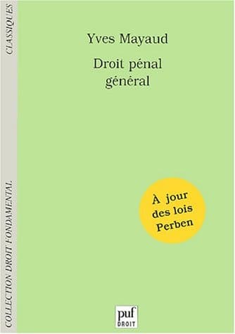 Droit pénal général cover