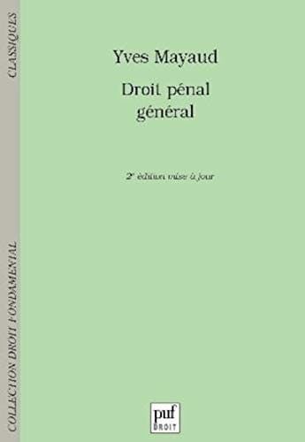 Droit pénal général cover