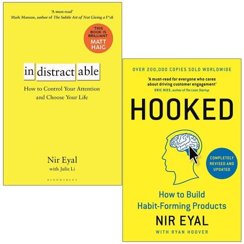 Nir Eyal Collection 2 Books Set (Indistractable, Hooked) cover