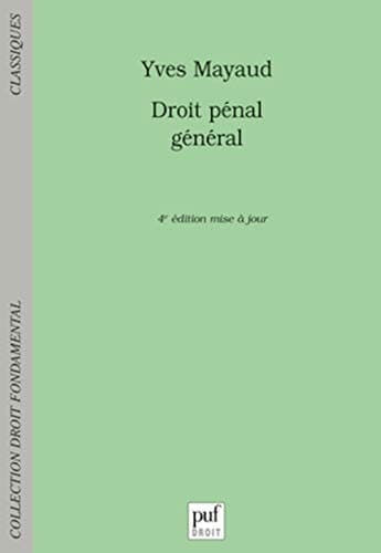 Droit pénal général cover