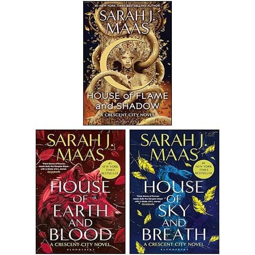 Sarah J. Maas 3 Books Collection Set (House of Earth and Blood, House of Sky and Breath & House of Flame and Shadow [Hardcover]) cover