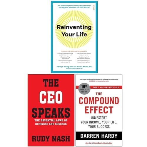 Reinventing Your Life, The CEO Speaks & The Compound Effect 3 Books Collection Set cover
