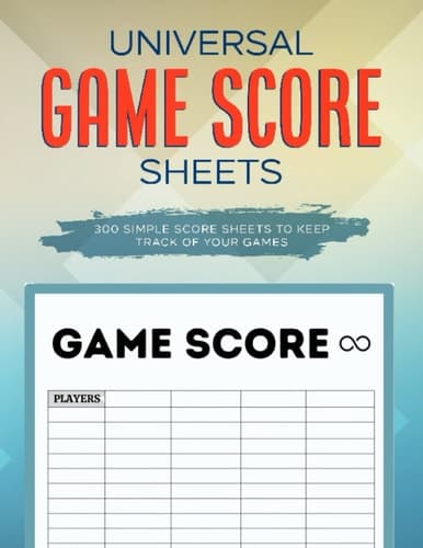 Universal Game Score Sheets 300 Score Sheets cover