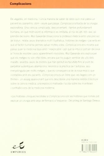 Complicacions Confessions D'un Cirurgià Sobre una Ciència Imperfecta cover