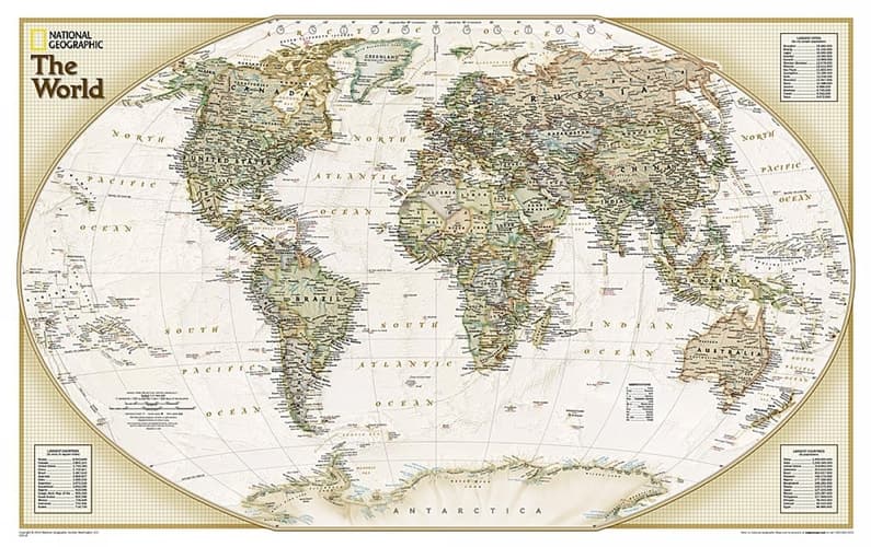 National Geographic World Explorer Wall Map - Executive (32 x 20 in) (National Geographic Reference Map) cover