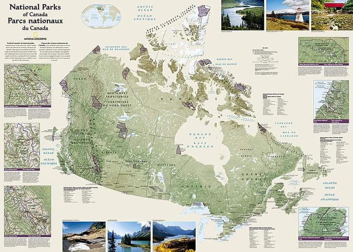 Canada National Parks Wall Maps History & Nature cover