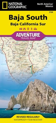Baja South: Baja California Sur Map [Mexico] (National Geographic Adventure Map, 3104) cover