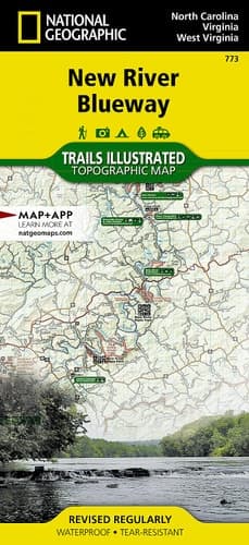 New River Blueway Map (National Geographic Trails Illustrated Map, 773) cover