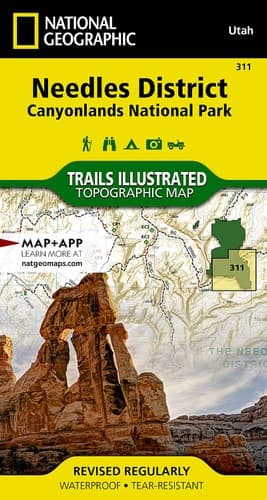 National Geographic Trails Illustrated Map Needles District Canyonlands National Park Utah, USA cover