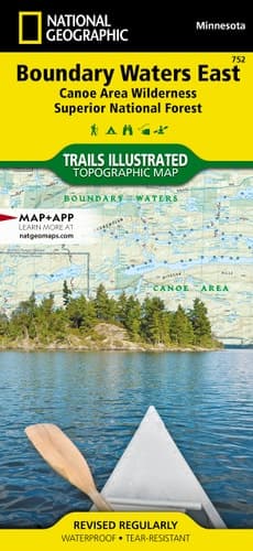 Boundary Waters East Map [Canoe Area Wilderness, Superior National Forest] (National Geographic Trails Illustrated Map, 752) cover
