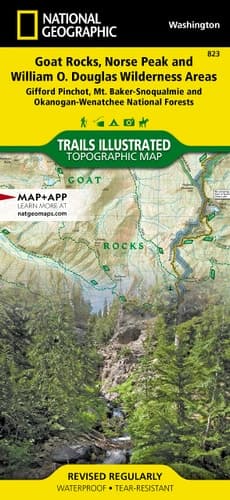 Goat Rocks, Norse Peak and William O. Douglas Wilderness Areas Map [Gifford Pinchot, Mt. Baker-Snoqualmie, and Okanogan-Wenatchee National Forests] (National Geographic Trails Illustrated Map, 823) cover