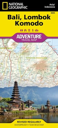 Bali, Lombok, and Komodo Map [Indonesia] (National Geographic Adventure Map, 3005) cover