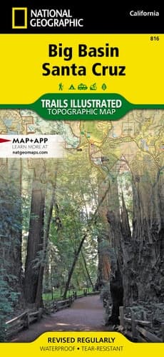 Big Basin, Santa Cruz Map (National Geographic Trails Illustrated Map, 816) cover