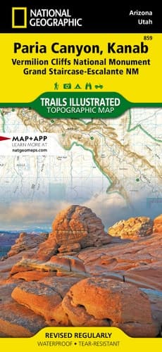 Paria Canyon, Kanab Map [Vermillion Cliffs National Monument, Grand Staircase-Escalante National Monument] (National Geographic Trails Illustrated Map, 859) cover