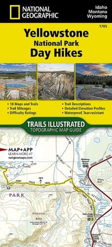 Yellowstone National Park Day Hikes Map (National Geographic Topographic Map Guide, 1705) cover
