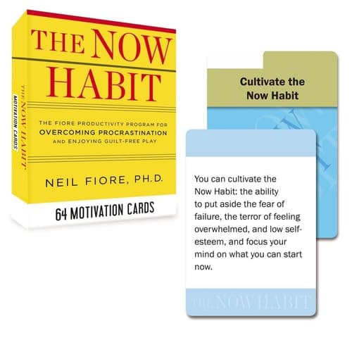 The Now Habit: 64 Motivation Cards: The Fiore Productivity Program for Overcoming Procrastination and Enjoying Guilt-Free Play (Tarcher Inspiration Cards) cover