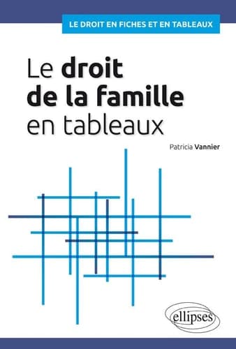 Le droit de la famille en tableaux cover