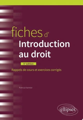 Fiches d'Introduction au droit Édition augmentée et mise à jour au 1er mai 2022 cover