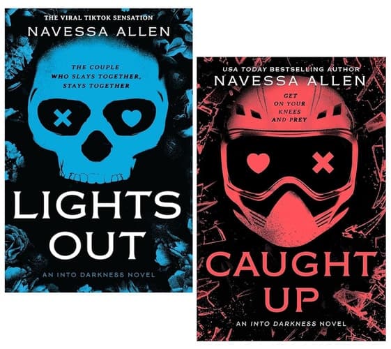 An Into Darkness Series By Navessa Allen 2 Books Collection Set (Lights Out & Caught Up) cover