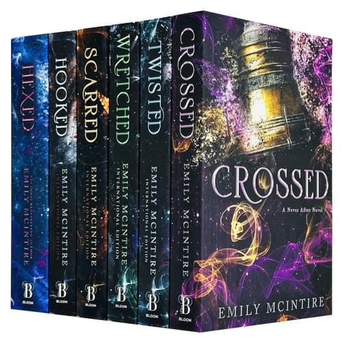 Never After Series Complete 6 Books Collection Set By Emily McIntire (Hexed, Hooked, Scarred, Wretched, Twisted & Crossed) cover