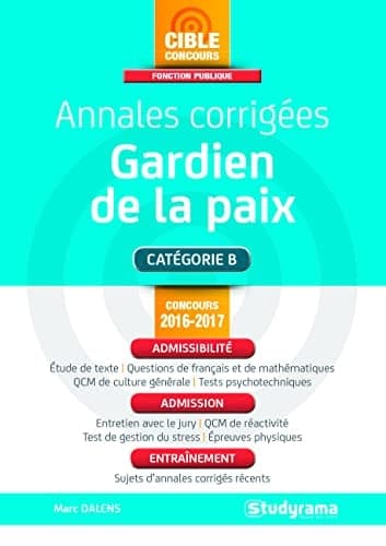 Annales corrigées gardien de la paix cover