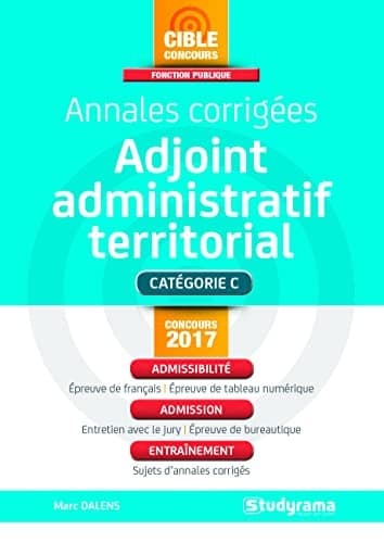 Annales corrigées adjoint administratif cover