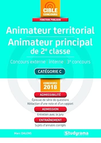Animateur territorial ; Animateur principal de 2e classe Concours externe, interne, 3e concours, Catégorie C cover