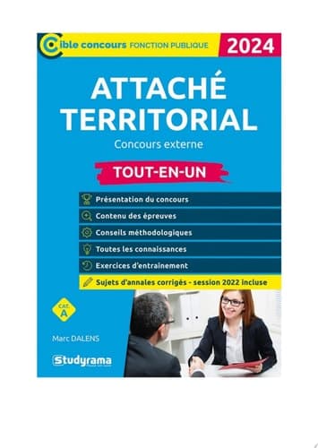 Attaché territorial : Concours externe - Tout-en-un - Catégorie A - Édition 2024 cover