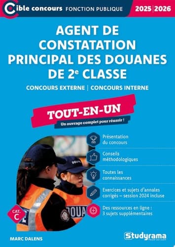 Agent de constatation principal des douanes de 2e classe - Tout-en-un - Catégorie C - Concours 20... cover